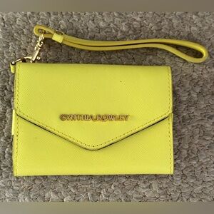Cynthia Rowley Neon Bright Yellow Wallet Wristlet